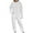 White, variant on Scyoekwg Women 2 Piece Outfits Sweatsuit Long Sleeve Sweatshirt Jogger Sweatpant Matching Outfits Two Piece Set Fashion Casual Sweatsuit Tracksuit (White,L)