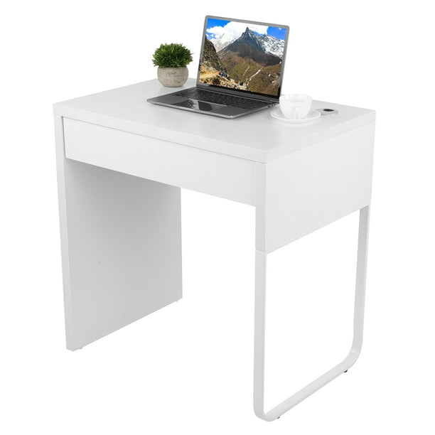 Gupbes Office Supplies Office Desk White Computer Desk With Drawer Writing Table For Home Study Office Use Household Furniture Walmart Com Walmart Com