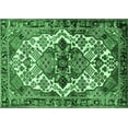 thumbnail image 1 of Ahgly Company Machine Washable Indoor Rectangle Persian Emerald Green Traditional Area Rugs, 6' x 9', 1 of 4