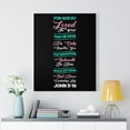 thumbnail image 2 of Scripture Walls John 3:16 Everlasting Life Black Bible Verse Canvas Christian Wall Art Ready to Hang Unframed, 2 of 12