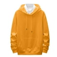 thumbnail image 3 of SROBPTY Mens Winter Coats, Hooded Sweatshirts Jackets for Men, Men's Fashion Casual Solid Hooded Drawstring Jackets with Pocket Yellow,XXXL, 3 of 5