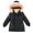 Black, variant on zbxnLI Toddler Girls Puffer Coat Plush Hooded Padded Lined Warm Winter Outerwear Coats with Pockets