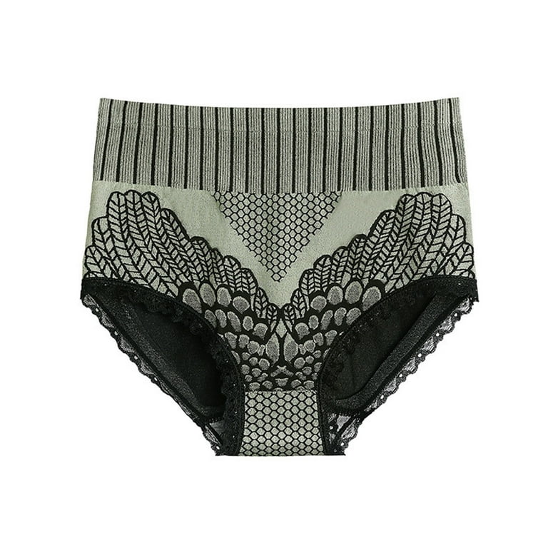 adviicd Lingerie for Woman Women's High Waist Cotton Underwear Stretch  Briefs Soft Comfy Ladies Panties Black X-Large 