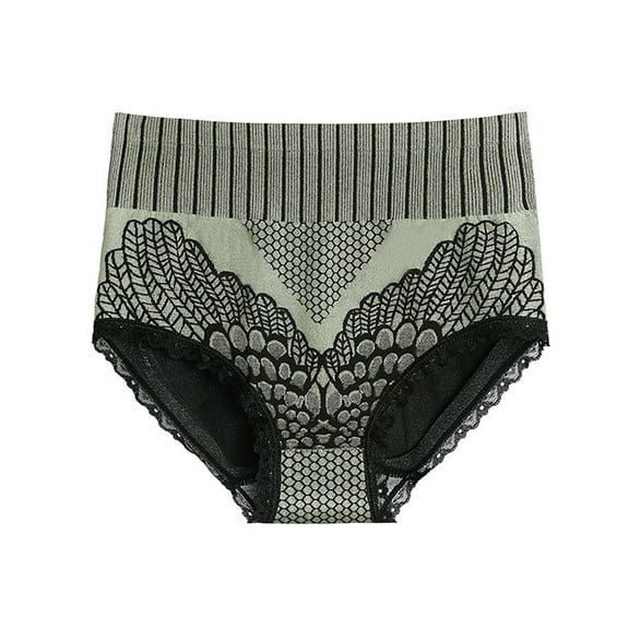 LEEy-world Lingerie for Women Women's Panties Pack, Breathable Cotton Stretch Underwear,Green