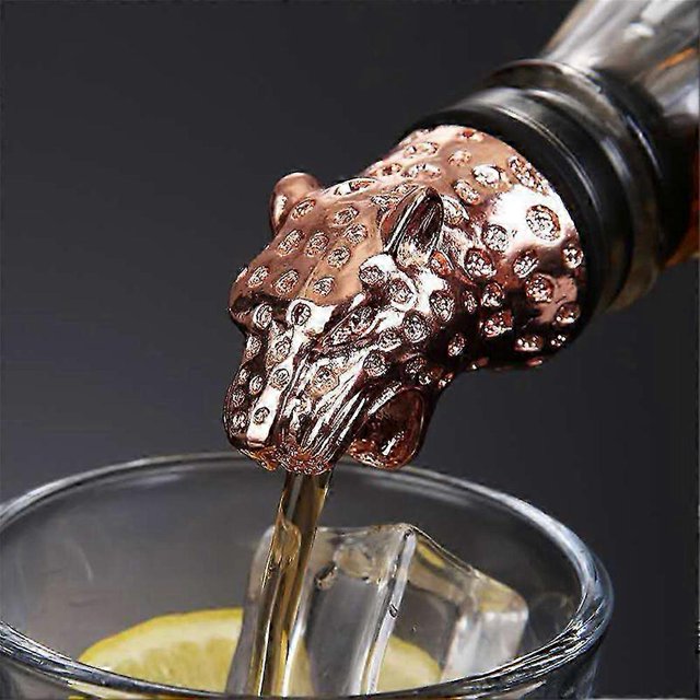 Botella de aleación de zinc con forma de cabeza de ciervo, rinoceronte, elefante, leopardo, león, cabeza de búfalo, tapón de vino, herramienta para barra de bebidas, accesorios para barra de discoteca