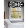 thumbnail image 3 of Abstract Art Valances for Windows Black Ethnic Simple Line Theme Rod Pocket Curtains Valance Short Window Treatment Drapes for Living Room, Bedroom Bathroom 60"&nbsp;W x 18" L, 3 of 5