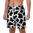 thumbnail image 2 of Uemuo Cow Print Black White Pattern Mens Swim Trunks Quick Dry Board Shorts with Mesh Lining, Stretch Beach Shorts Quick Dry No-Chafing Board Shorts-Large, 2 of 9