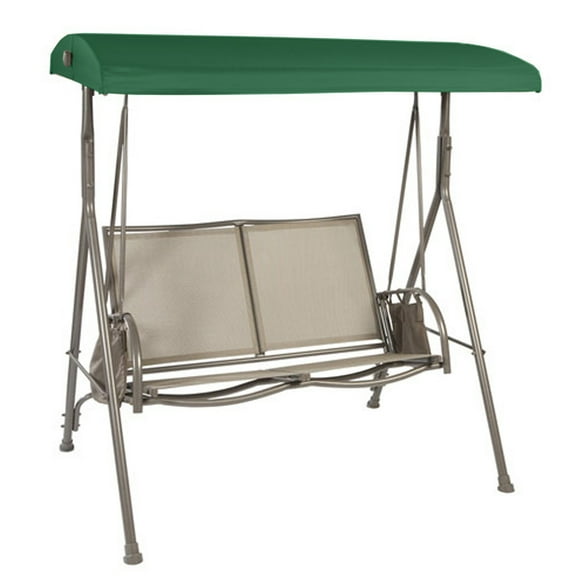 Garden Winds Replacement Canopy Top Cover for the Garden Treasures 2-Person Sling Swing - Green