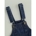 thumbnail image 6 of Wassery Toddler Girls Denim Overall Pants Sleeveless Suspender Pants Solid Color Jumpsuit Bib Long Jeans with Pockets Infant Fall Casual Clothes, 6 of 9