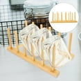 thumbnail image 4 of KAKOWELY bamboo dish drying rack Bamboo Dish Holder Kitchen Plate Holder Multi-use Bamboo Rack Kitchen Drying Rack9.84"X4.72"X3.94", 4 of 5