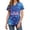 01-Light Blue, variant on 250 Anniversary USA Scrubs for Women, Soft V-Neck 4th of July Scrub Tops, Patriotic Stretchy Medical Uniform with Pockets, Breathable & Easy Care 02-Blue XXL