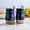 Blue, variant on Salt and pepper shaker set, 5-ounce capacity, glass base; modern kitchen decor; easy to refill
