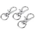 thumbnail image 6 of 50 * Pieces Key Rings with chains ,open jump rings and screw eye pins 50 * swivel lobster clasps-Silver, 6 of 8