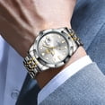 thumbnail image 3 of OPK Watches for Men Stainless Steel Business Dress Luxury Big Large Face Waterproof Quartz Analog Men Watches with Date Wrist Men Watch Reloj para Hombre, 3 of 12