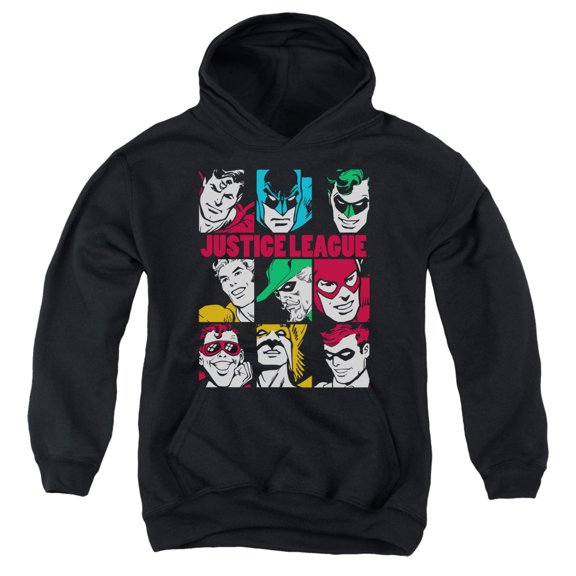 Dc - Nine Blocks Of Justice - Youth Hooded Sweatshirt - Large