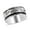 Bohemian, variant on Fidget Anxiety Ring for Women 925 Sterling Silver Spinning Spinner Rings for Men Oxidized Concave Swirl Flower Boho Beach Jewelry Birthday Christmas Gifts for Women Size 7