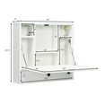 thumbnail image 5 of Costway Wall-Mount Floating Desk Foldable Space Saving Laptop Workstation White, 5 of 12