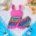 thumbnail image 6 of Bathing Suit Girls 7-8, Girls Swimsuit Three Piece Rash Guard Quick Dry Girls' Swimwear Floral Beach Bathing Suit, 6 of 9