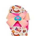 thumbnail image 4 of JoJo Siwa Girls' Neon Soccer Slides with Grosgrain Print, 4 of 6