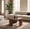Brown, variant on Newdopro 35.4 inch 2-Piece Rectangular Coffee Table Set, MDF Travertine Stone Texture Modular Design
