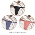 thumbnail image 1 of Tangas Sexy 3Pcs algodón mujeres bragas M-XL T-back G-String ropa interior baja dama Sexy lencería suave tanga calzoncillospangjing, 1 of 4