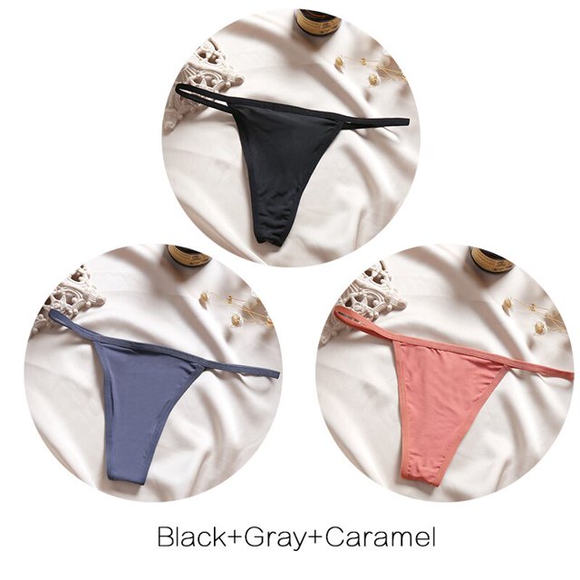 Tangas Sexy 3Pcs algodón mujeres bragas M-XL T-back G-String ropa interior baja dama Sexy lencería suave tanga calzoncillospangjing