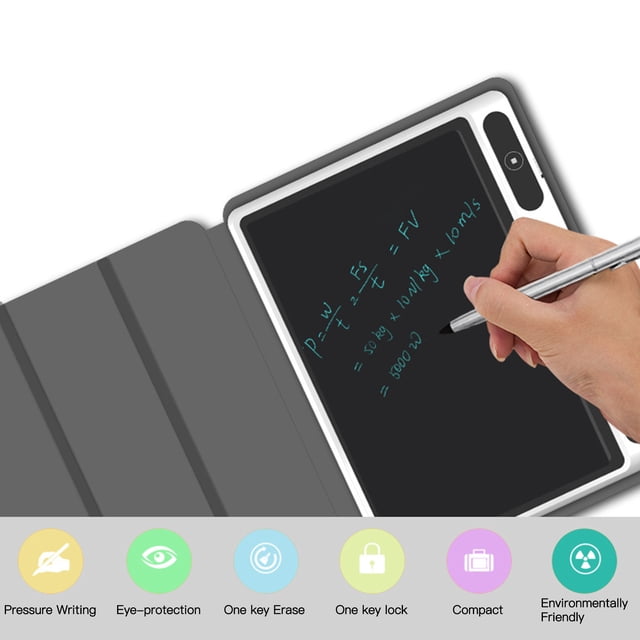 ZASCHMOY LCD Writing Tablet, 10.1 Inch Color Screen Business Handwriting Board, Doodle Board with PU Cover Magnetic Stylus, Paperless Office Gifts
