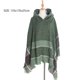 thumbnail image 2 of Poncho con capucha y estampado azteca bohemio para mujer con borlas, 2 of 5