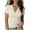 #01 Beige 【Mix, Match & Rotate: Stock Up on Daily Colors】, variant on V Neck Tops for Women, Short Sleeve Cross Front Shirts, Slim Fit, Casual Trendy Blouse, Street Summer Vacation Wear | VerBelle,Beige L