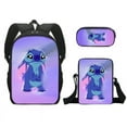 thumbnail image 4 of 3PC-SET MINISO Disney New Stitch Stitch School Bag Polyester Backpack Single Layer Pencil Case Small Shoulder Bag Outdoor Bag, 4 of 6