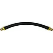 12-inch Short Air Compressor Hose: 1/4" Male NPT to 1/4" Male NPT Connections (Lead-Free Brass)