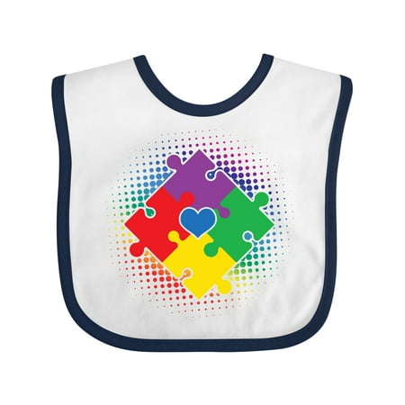 

Inktastic Autism Awareness Puzzle Piece Gift Baby Boy or Baby Girl Bib