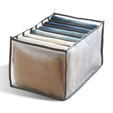 

2 Pieces Clothes Organizer Containers Case Portable Space Clothing Bra Divider Socks Pants Compartment Box Room Home Tool Gray