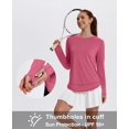 thumbnail image 4 of Camisa XIEERDUO para mujer, manga larga, protector contra salpicaduras, rosa, talla M, 4 of 5