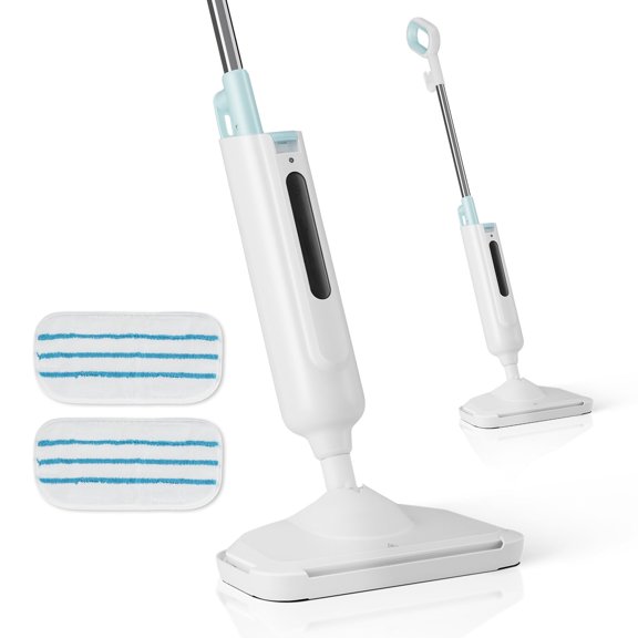 EDX Steam Mop, Lightweight Floor Steamer Cleaner with 2 Washable Pad for Floor Cleaning, Green