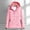 Pink, variant on Green Warm Winter Coats, Polyester Solid Color Jackets, Women's Autumn and Winter Solid Color Maple Print Windproof and Rainproof Hooded Coat Breathable Outdoor Jacket, XL