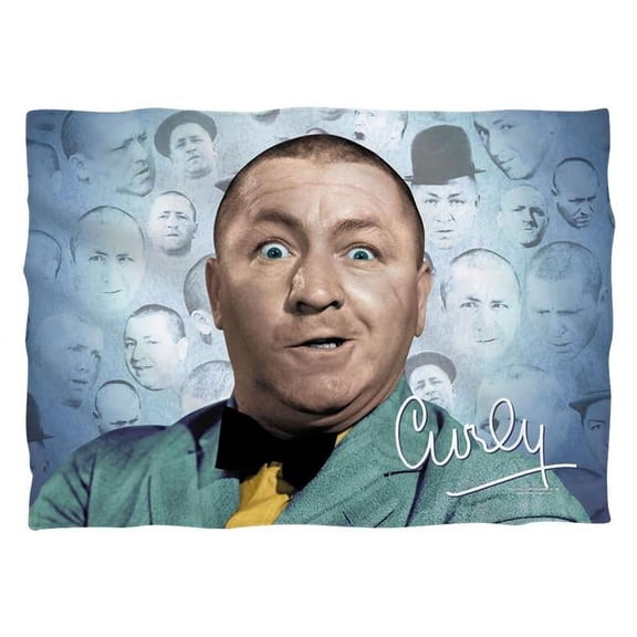Trevco TTS199-PLO1-20x28 20 x 28 in. Three Stooges & Curly Heads 100 Percent Pillow Case, White