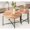 Natural Wood+Brown, variant on Distinctive Ring - Patterned Tabletop | Works Well in Multiple Settings | Adds Rustic Flair to Your Interior