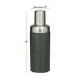 thumbnail image 3 of DecMode 3" x 9" Dark Blue Leather Handmade Cocktail Shaker with Silver Top, 1-Piece, 3 of 8