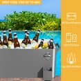 thumbnail image 5 of Dextrus 80 Quart Rolling Cooler Cart Iron, Durable And Stable, 5 of 5