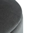 thumbnail image 3 of Taburete Otomano MIREL con Almacenamiento de Terciopelo Gris, 3 of 7