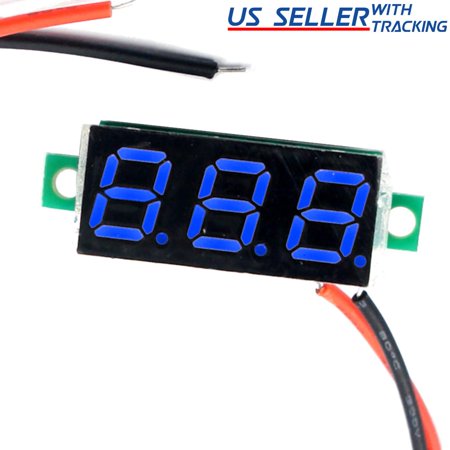 5pcs DC 2.4-30V 2-Wire Voltmeter 3-Digit LED Display Volt Meter Voltage Tester