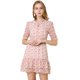 thumbnail image 1 of Vestido casual Allegra K con volantes y cuello en V Rosa S, 1 of 6