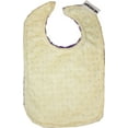 thumbnail image 2 of Lil' Cub Hub Baby Yellow Dimple Dot Minky with Purple Rosebud Swirl Minky Reversible and Adjustable Bib, 2 of 6