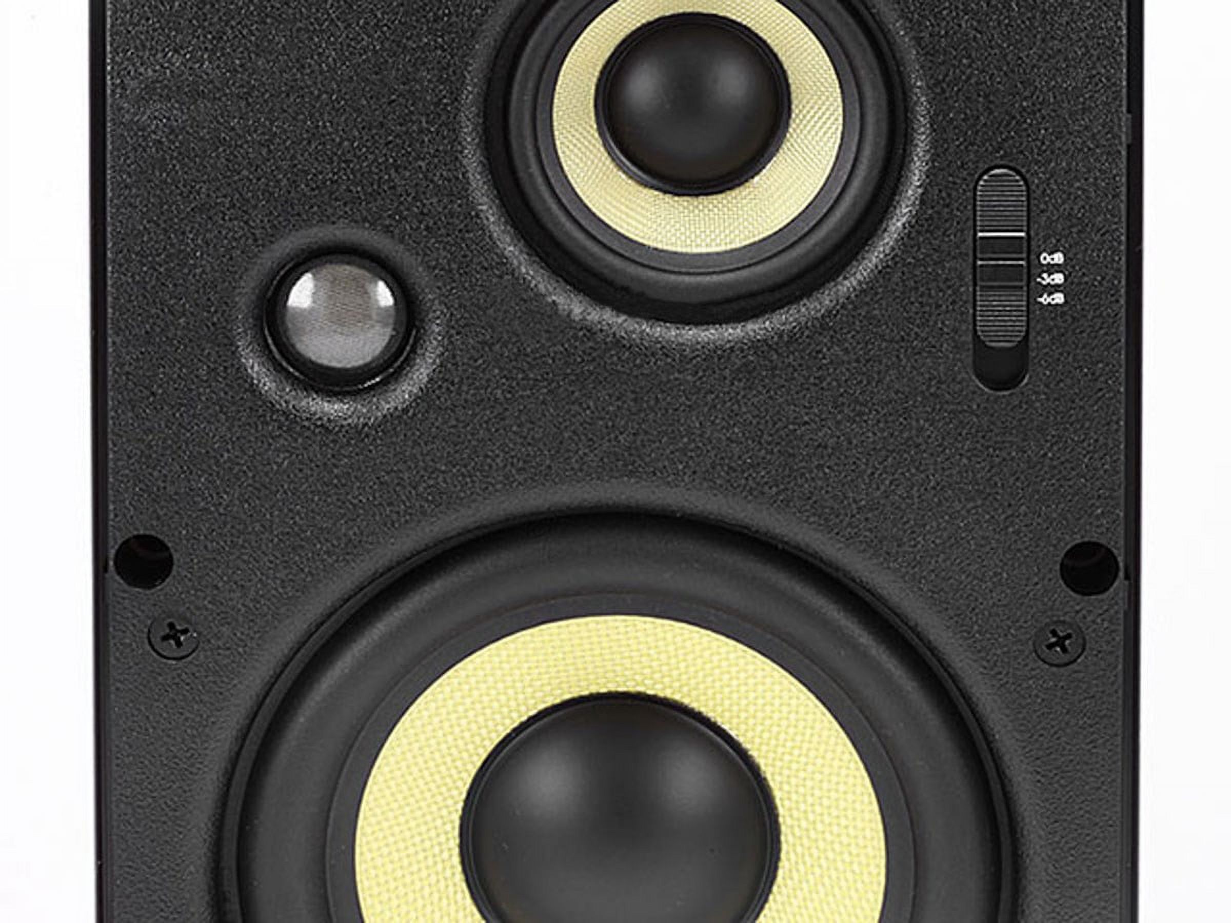 Monoprice 3-Way Aramid Fiber In-Wall Speakers - 6.5 Inch (Pair) Titanium Silk Dome Tweeters - Caliber Series - image 4 of 6