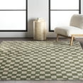thumbnail image 3 of nuLOOM Dominique Abstract Checkered Fringe Area Rug, 2' 8" x 8', Runner, Dominique Green, 3 of 9