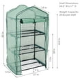 thumbnail image 5 of Sunnydaze 2' x 1.5' x 4' Outdoor Portable 3-Tier Mini Greenhouse, Green Cover, 5 of 12