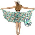 thumbnail image 4 of LA LEELA Women's Bikini Beach Swimwear Cover Ups Sarong One Size Multi, Leaves, 4 of 4