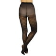 thumbnail image 2 of ToBeInStyle Women's Opaque Diamond Pattern Pantyhose - Black, 2 of 7