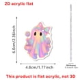 thumbnail image 3 of Bow Ghost Acrylic Hanging Charm 2D Flat Halloween Decor Pendant Multi Style For Backpack Christmas Tree Home Party Holiday Scene Ornament.D, 3 of 7